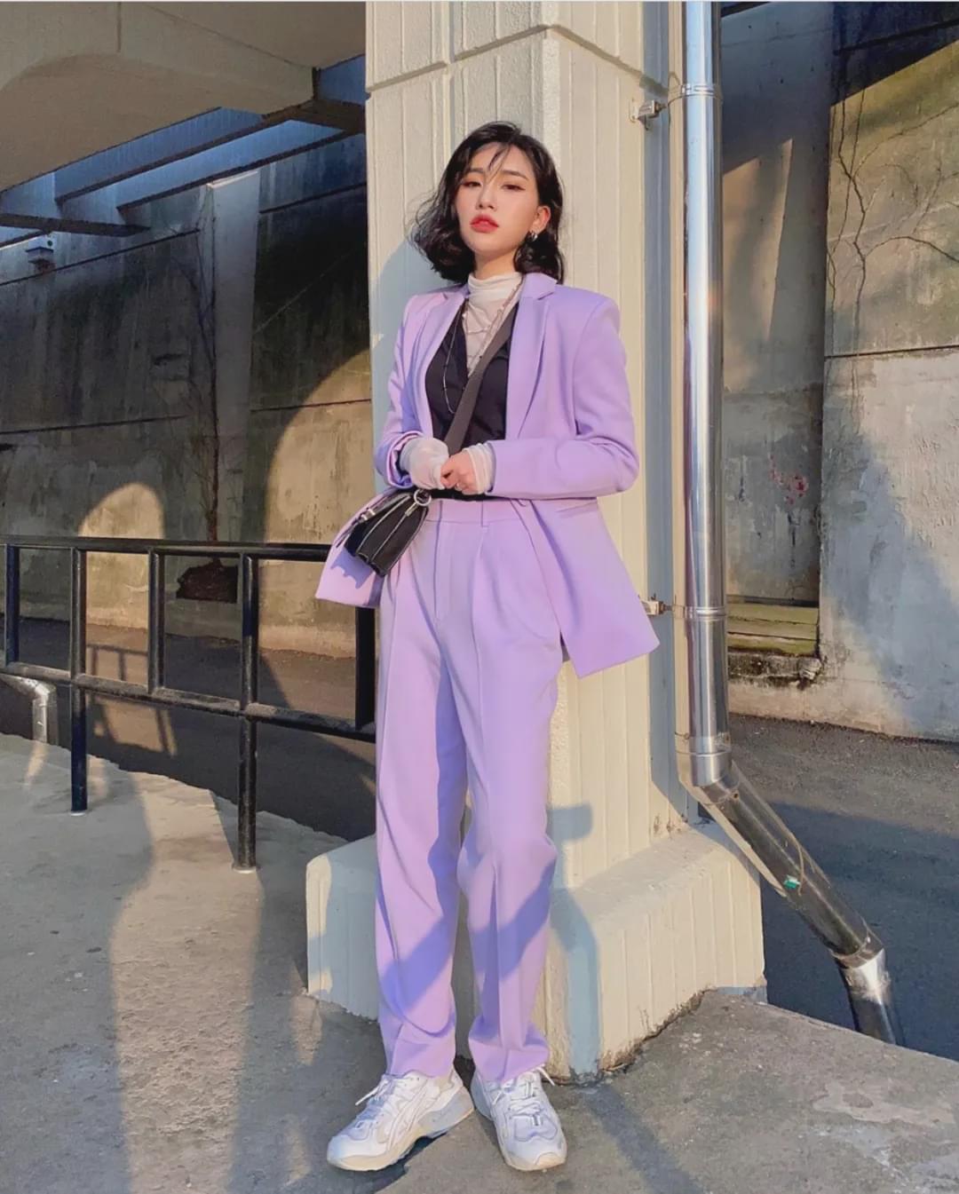 Áo Blazer màu Lilac thanh lịch